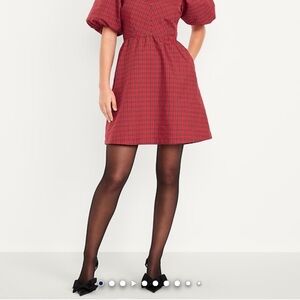Old Navy Red Plaid Dress
